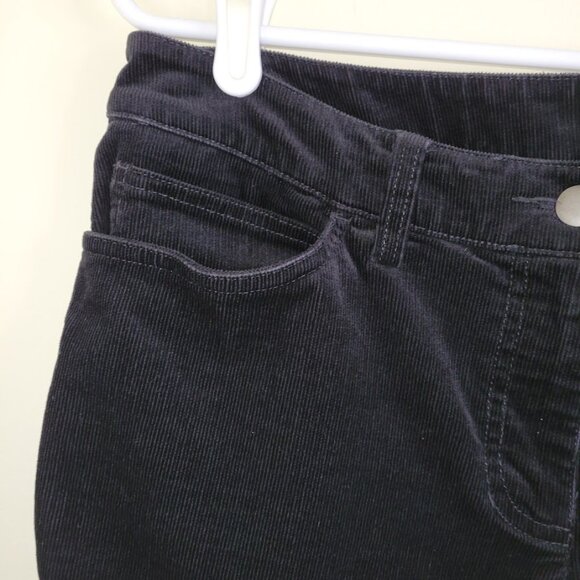 Eileen Fisher Cotton Stretch Corduroy Straight Pant Black Women's Size 12 - Picture 5 of 10